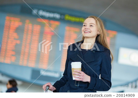 Young woman in international airport 20814909
