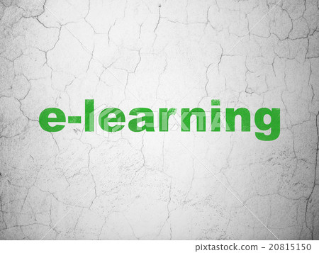 Learning concept: E-learning on wall background 20815150