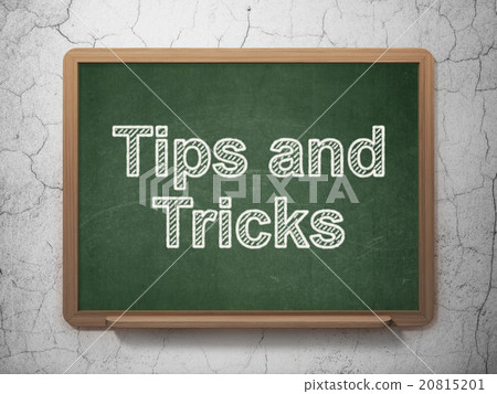 Studying concept: Tips And Tricks on chalkboard Studying concept: Tips And Tricks on chalkboard 20815201