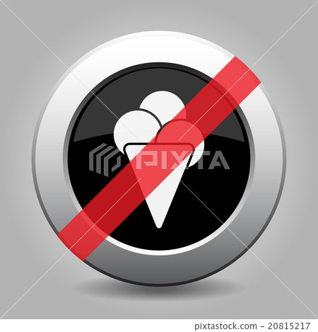 gray chrome button - no ice cream gray chrome button - no ice cream 20815217
