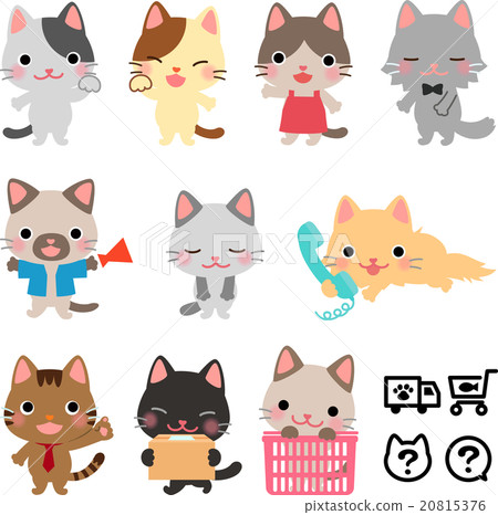 Cat's shop illustration set 20815376
