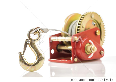 Close up of hand winch hook 20816918
