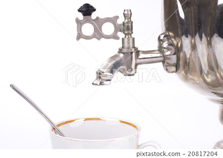 Traditional russian tea kettle faucet and teacup 20817204