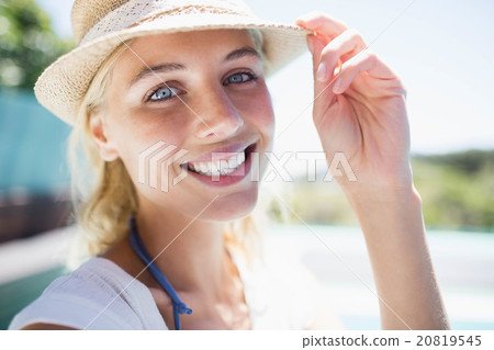 Smiling blonde looking at the camera Smiling blonde looking at the camera 20819545