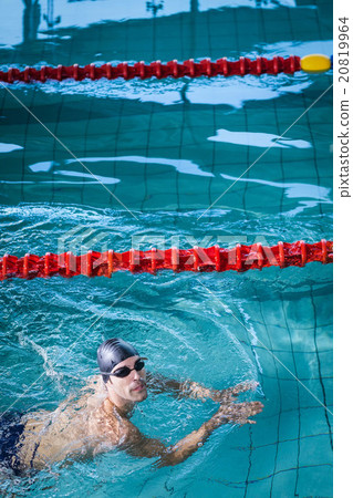 Fit man swimming Fit man swimming 20819964