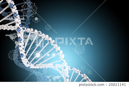 DNA molecule with world map 20821141