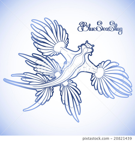 Graphic blue sea slug 20821439