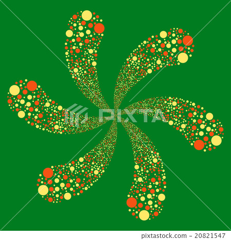 Bubble Fireworks Swirl With Six Petals 20821547