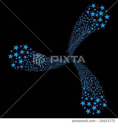 Star Fireworks Swirl With Three Petals 20821775