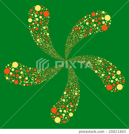 Circle Salute Swirl With Five Petals 20821803