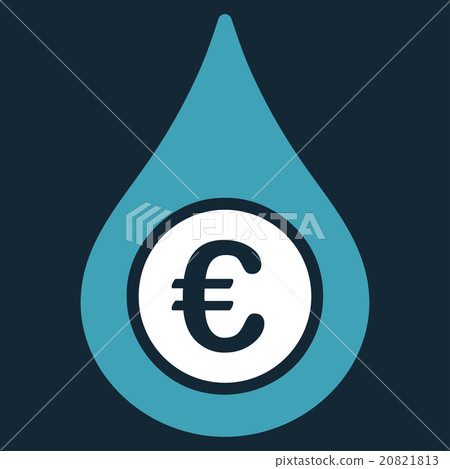Euro Liquid Drop Icon Euro Liquid Drop Icon 20821813