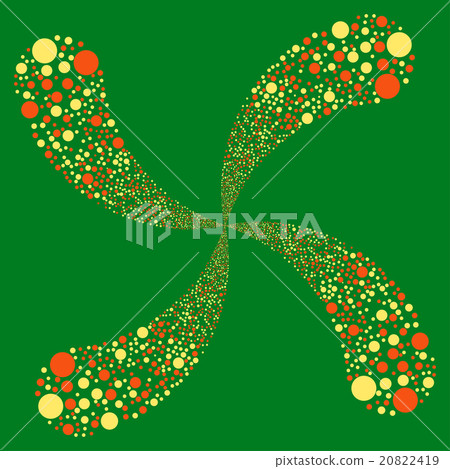 Circle Salute Swirl With Four Petals 20822419