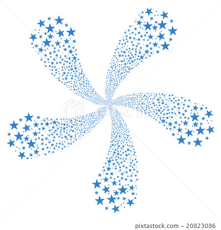 Star Salute Flower With Five Petals 20823086