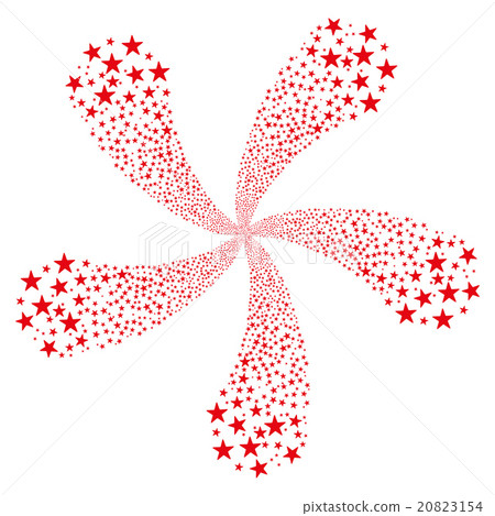 Star Salute Flower With Five Petals 20823154