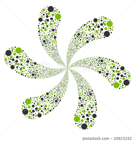 Bubble Salute Swirl With Six Petals 20823282