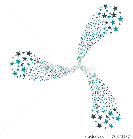 Star Fireworks Swirl With Three Petals 20823977