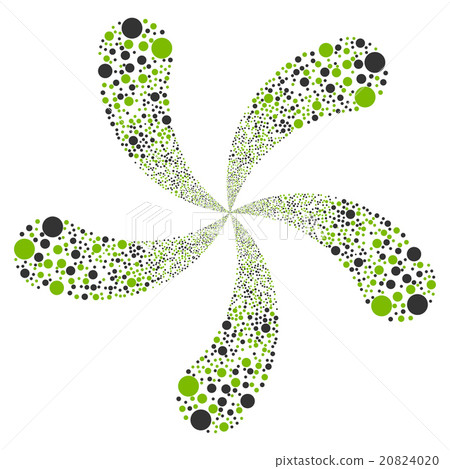 Circle Salute Swirl With Five Petals 20824020