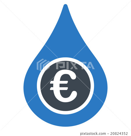 Euro Liquid Drop Icon Euro Liquid Drop Icon 20824352