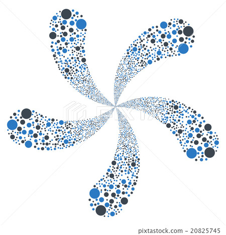 Bubble Salute Swirl With Five Petals 20825745