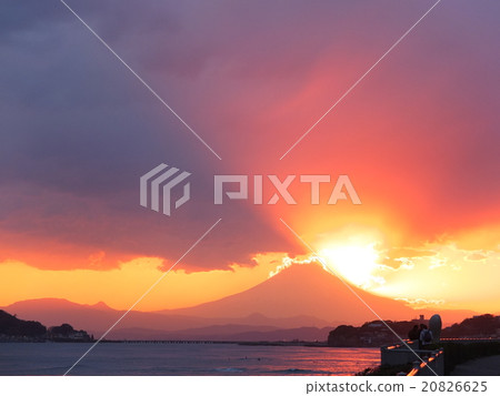 富士山和日落 富士山和日落 20826625