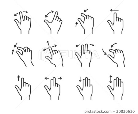 Gesture icon set 20826630