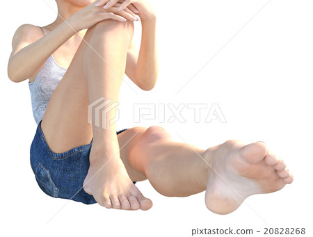 理想的女性腿部部位燙髮3DCG插圖素材 20828268