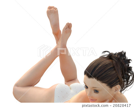 Ideal women's leg body Parts perming 3DCG illustration material 20828417