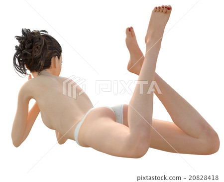 Ideal women's leg body Parts perming 3DCG illustration material 20828418