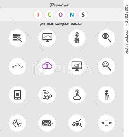 Data analytic simply icons 20828809