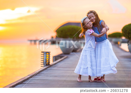 Adorable little girls during summer vacation in Adorable little girls during summer vacation in 20831278