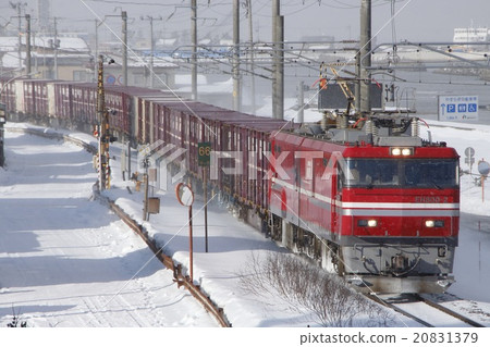 冬季津輕線行駛的貨運列車(EH800型牽引) 冬季津輕線行駛的貨運列車(EH800型牽引) 20831379