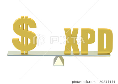 USA Dollar with XPD, balance concept USA Dollar with XPD, balance concept 20831414