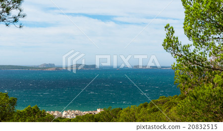 Hill side view from St Antoni de Portmany, Ibiza. 20832515