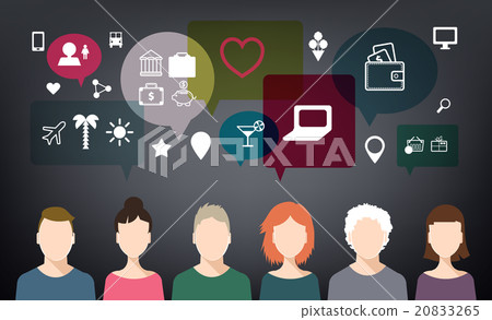 vector banner of speaking people, chat, teem work vector banner of speaking people, chat, teem work 20833265
