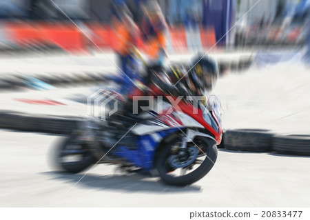High speed movement of motorbike racing High speed movement of motorbike racing 20833477