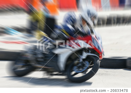 High speed movement of motorbike racing 20833478