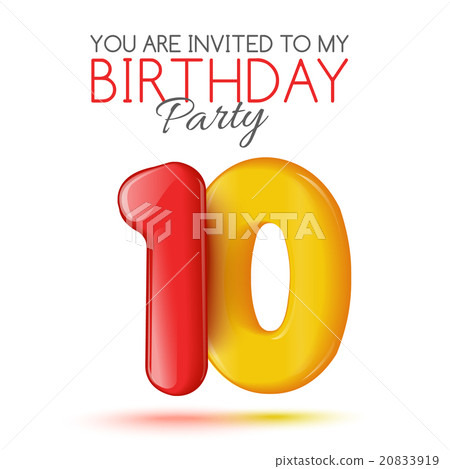 Invitation card for the celebration of 10 years 20833919