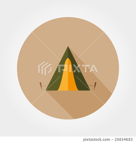 Tourist tent. Icon. 20834683