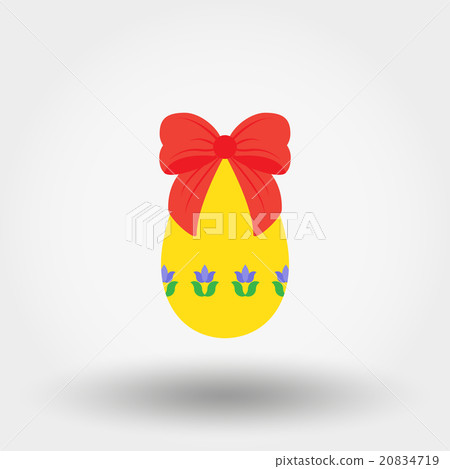 Easter egg with bow. Easter egg with bow. 20834719