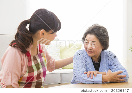 Senior women and apron women Senior women and apron women 20836547