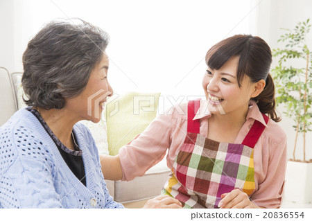 Senior women and apron women Senior women and apron women 20836554