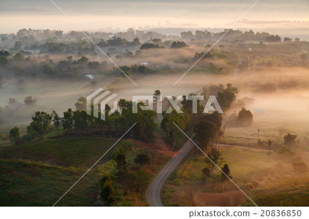 Misty morning sunrise in Khao Takhian Ngo 20836850