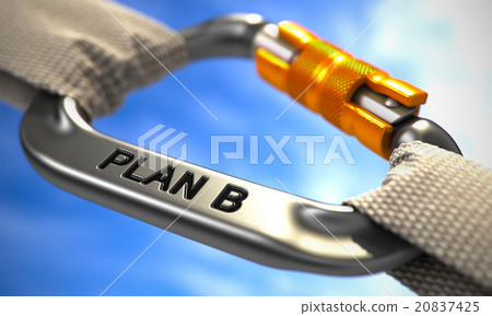 Chrome Carabiner Hook with Text Plan B. 20837425