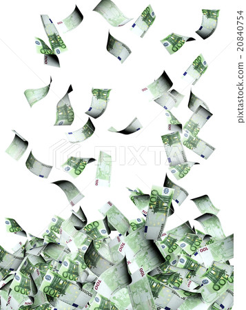 Flying banknotes of euro 20840754
