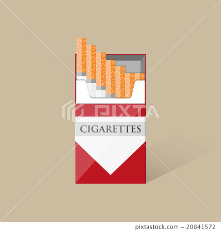 Open cigarettes pack box 20841572