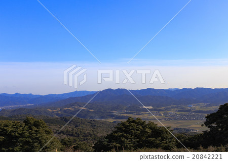 長門市Senjojiki冬天山和草甸 20842221