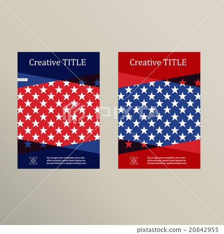 Brochure cover template. Usa flag design Brochure cover template. Usa flag design 20842955