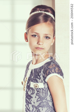 Portrait of a little fashion kid girl Portrait of a little fashion kid girl 20844582
