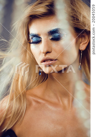 beauty young snow queen in fairy flashes with hair beauty young snow queen in fairy flashes with hair 20845059