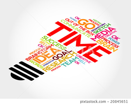 Time bulb word cloud 20845651